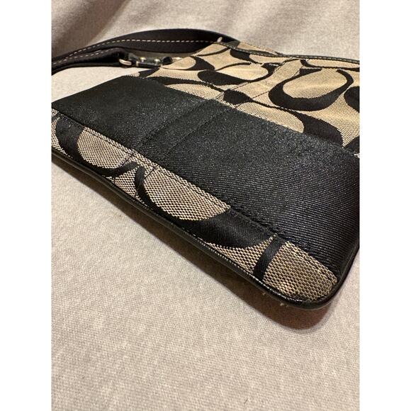 Coach Signature Slim Slingpack Crossbody Adjustable Strap Canvas Leather Trim - Picture 7 of 9